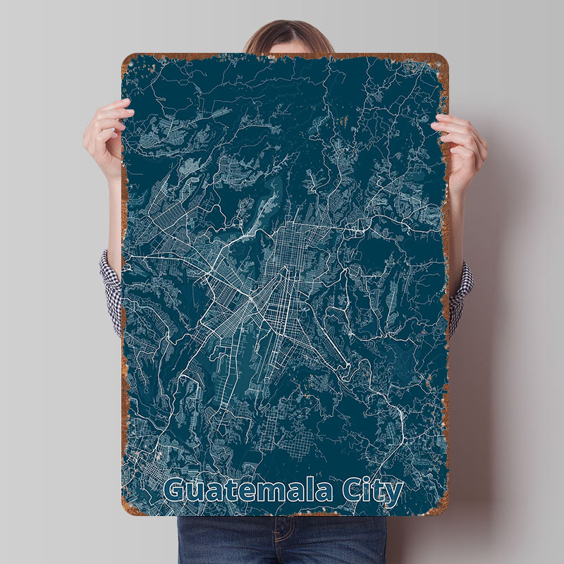 Custom Map Poster - Affiche en tôle Carte de la