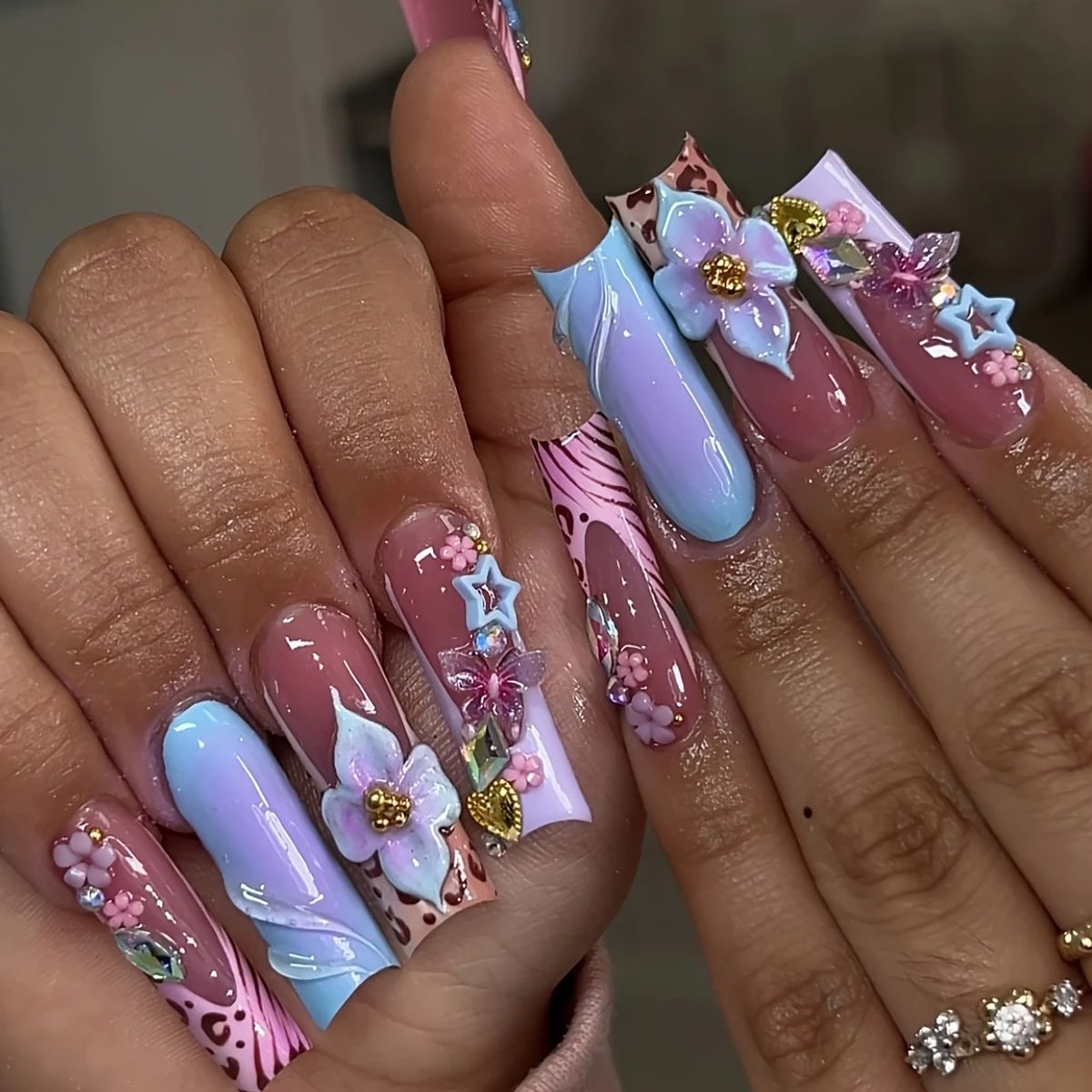 Faux ongles français à pressio - Pressed Flower Art avis et prix