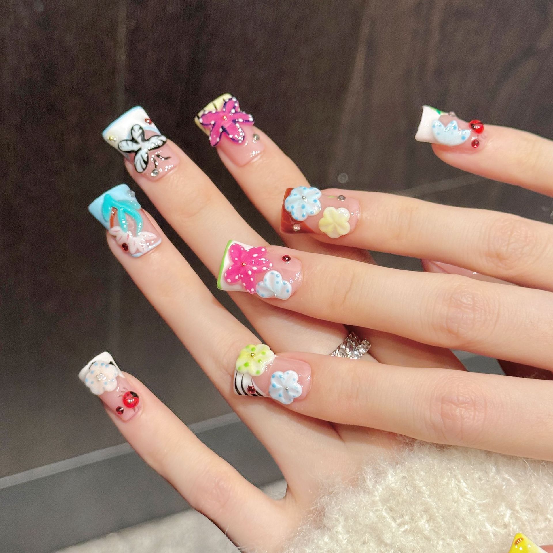10 faux ongles faits à la main - Pressed Flower Art avis et prix
