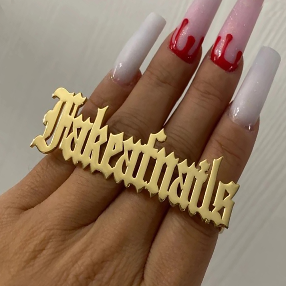 Bague avec nom personnalisé po - Initial Ring Custom avis et prix