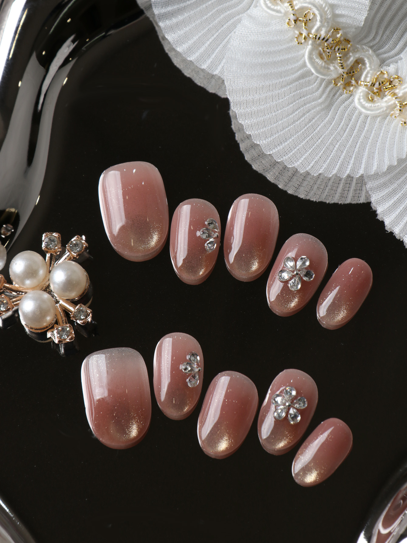 10 faux ongles courts à presse - Pressed Flower Art avis et prix
